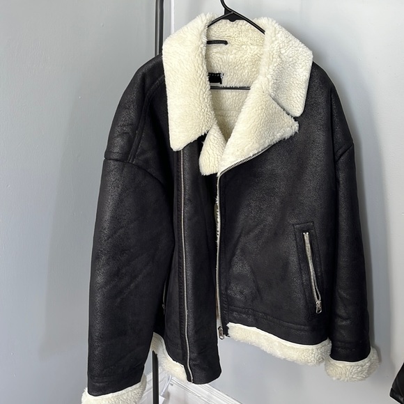 ASOS Design Leather Jacket - SIZE M - Picture 1 of 1